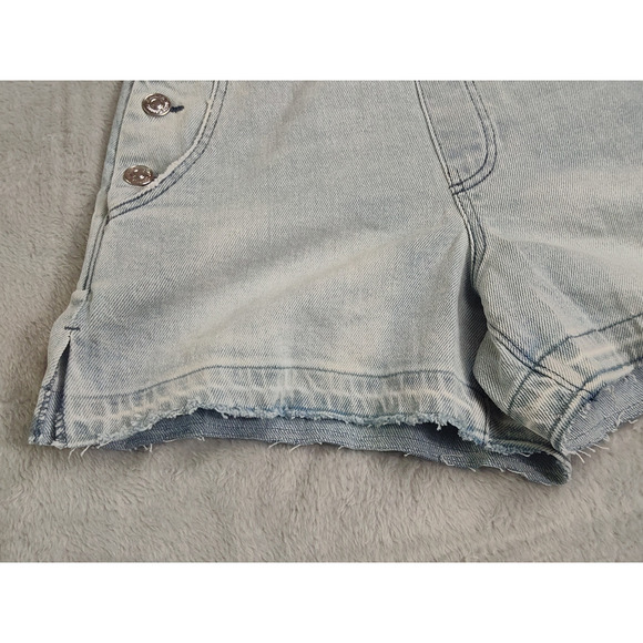 Juicy Couture Short Overalls Womens Size Extra Small Blue Denim Light Wash - Picture 11 of 11